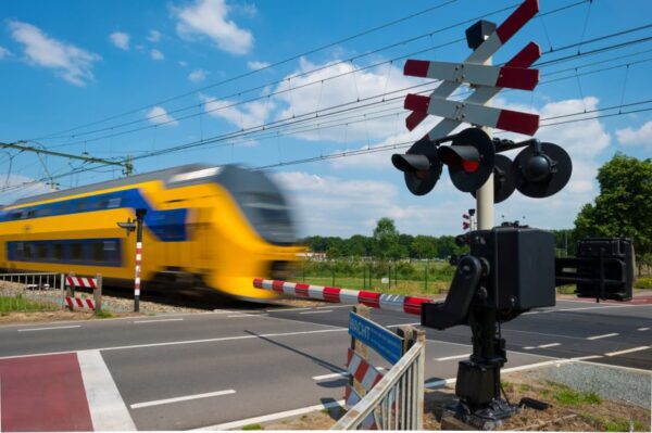 railroad crossing freight train